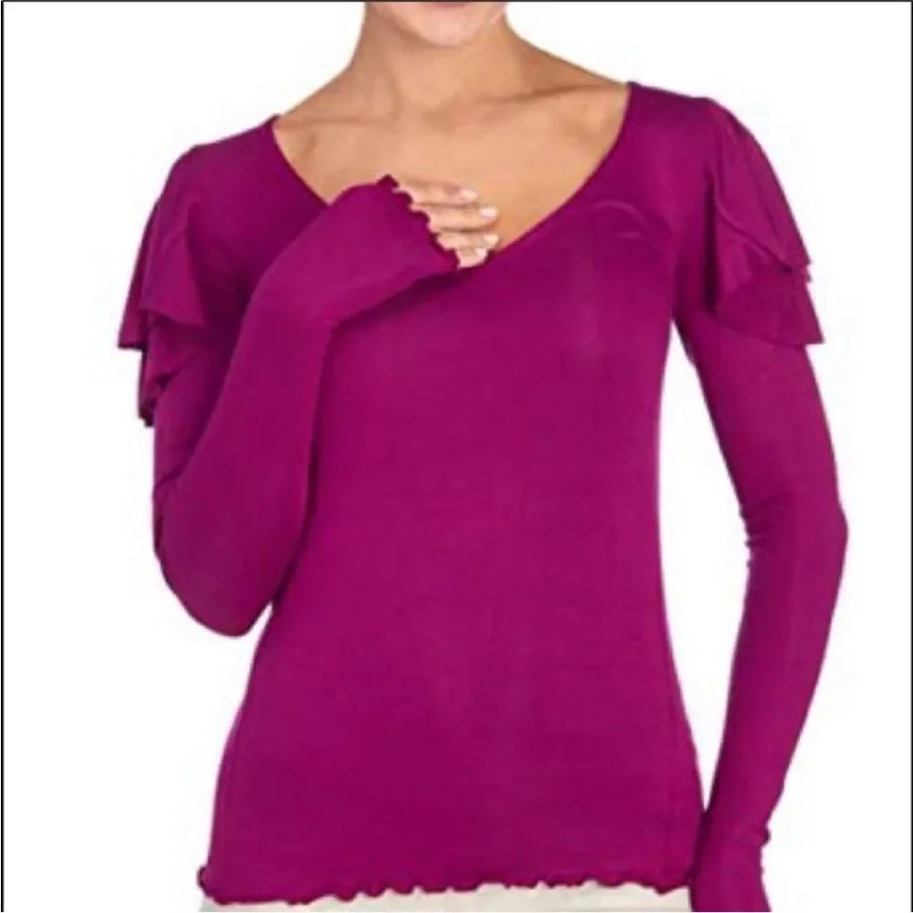 Free People On Rewind Ruffle Blouse Size M